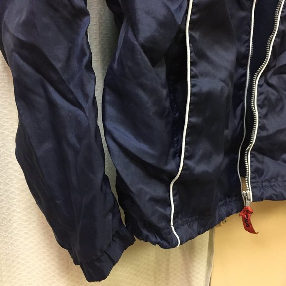 Fila Windbreaker Mens Blue XL Mesh Lining - Picture 5 of 7
